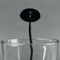 Irises (Van Gogh) Black Plastic 7" Stir Stick - Oval - Main