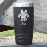 Irises (Van Gogh) 20 oz Stainless Steel Tumbler - Black - Double Sided