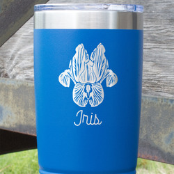 Irises (Van Gogh) 20 oz Stainless Steel Tumbler - Royal Blue - Single Sided