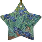 Irises (Van Gogh) Star Ceramic Ornament