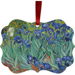 Irises (Van Gogh) Metal Frame Ornament - Double Sided