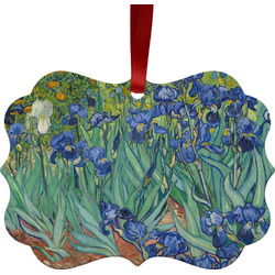 Irises (Van Gogh) Metal Frame Ornament - Double Sided