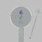 Irises (Van Gogh) Clear Plastic 7" Stir Stick - Round - Closeup