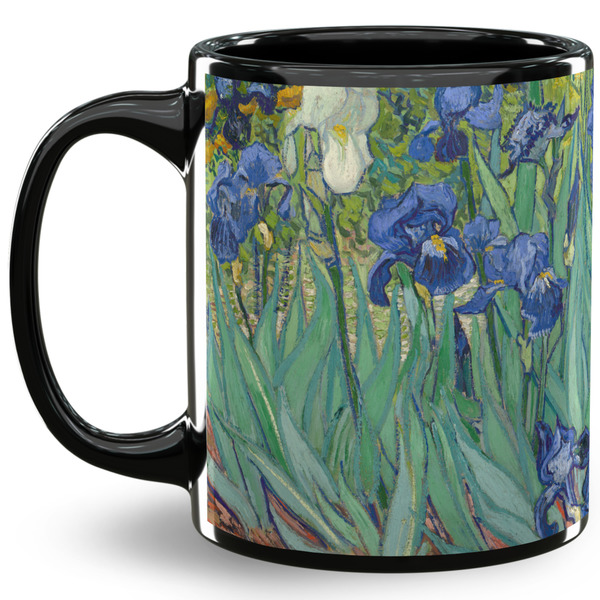 Custom Irises (Van Gogh) 11 Oz Coffee Mug - Black