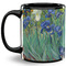 Irises (Van Gogh) Coffee Mug - 11 oz - Full- Black