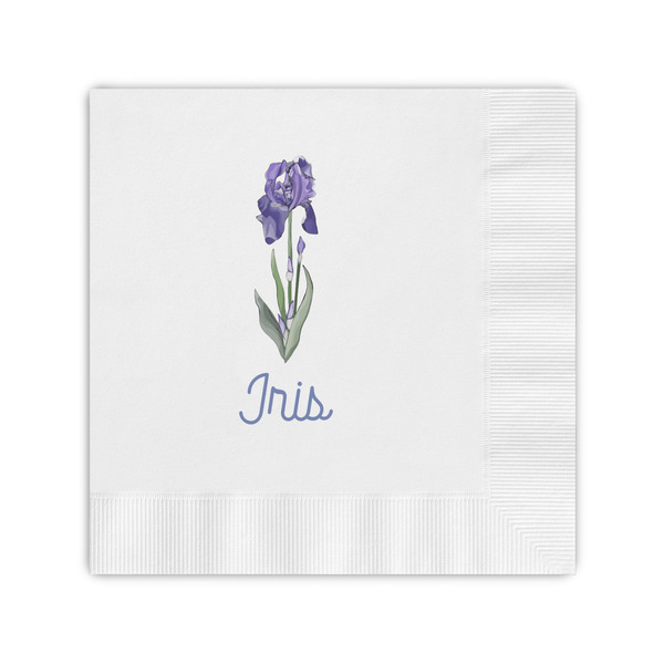 Custom Irises (Van Gogh) Coined Cocktail Napkins