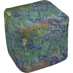 Irises (Van Gogh) Cube Pouf Ottoman - 18"