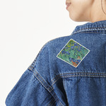 Irises (Van Gogh) Twill Iron On Patch - Custom Shape