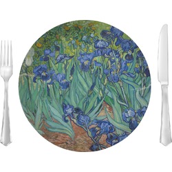 Irises (Van Gogh) 10" Glass Lunch / Dinner Plates - Single or Set