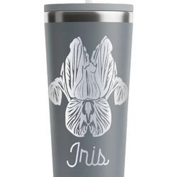 Irises (Van Gogh) RTIC Everyday Tumbler with Straw - 28oz - Grey - Single-Sided