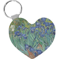 Irises (Van Gogh) Heart Plastic Keychain