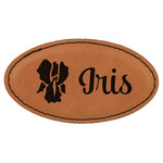 Irises (Van Gogh) Leatherette Oval Name Badge with Magnet