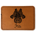 Irises (Van Gogh) Faux Leather Iron On Patch - Rectangle