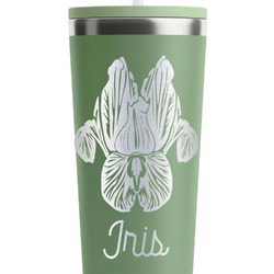 Irises (Van Gogh) RTIC Everyday Tumbler with Straw - 28oz - Light Green - Double-Sided