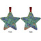 Irises (Van Gogh) Metal Star Ornament - Front and Back