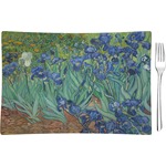 Irises (Van Gogh) Glass Rectangular Appetizer / Dessert Plate