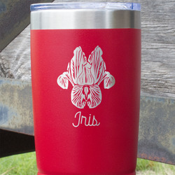 Irises (Van Gogh) 20 oz Stainless Steel Tumbler - Red - Single Sided