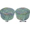 Irises (Van Gogh) Round Pouf Ottoman (Top and Bottom)