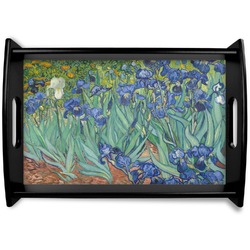 Irises (Van Gogh) Black Wooden Tray - Small