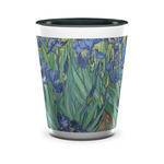 Irises (Van Gogh) Ceramic Shot Glass - 1.5 oz - Two Tone - Set of 4