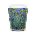 Irises (Van Gogh) Ceramic Shot Glass - 1.5 oz - White - Single