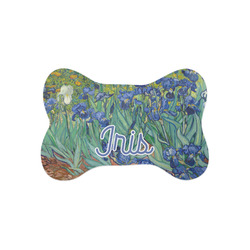 Irises (Van Gogh) Bone Shaped Dog Food Mat (Small)