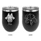 Irises (Van Gogh) Stainless Wine Tumblers - Black - Double Sided - Approval