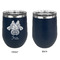 Irises (Van Gogh) Stainless Wine Tumblers - Navy - Single Sided - Approval