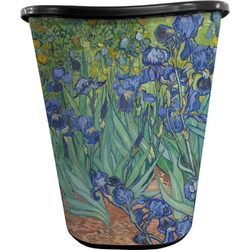 Irises (Van Gogh) Waste Basket - Single Sided (Black)