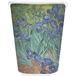 Irises (Van Gogh) Waste Basket - Single Sided (White)