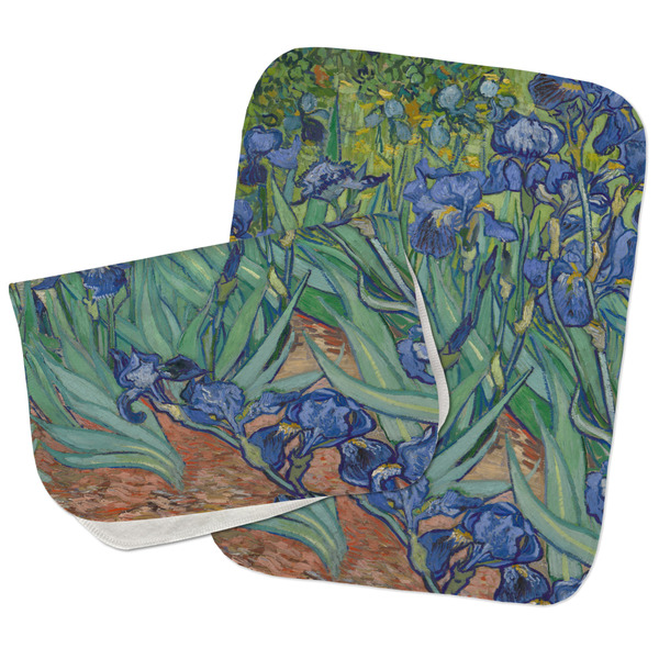 Custom Irises (Van Gogh) Burp Cloths - Fleece - Set of 2