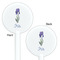 Irises (Van Gogh) White Plastic 5.5" Stir Stick - Double Sided - Round - Front & Back