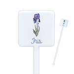 Irises (Van Gogh) Square Plastic Stir Sticks - Double Sided