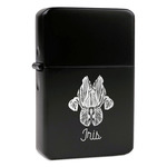 Irises (Van Gogh) Windproof Lighter - Black - Single Sided