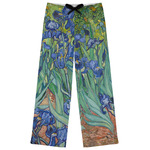 Irises (Van Gogh) Womens Pajama Pants - XS