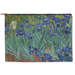 Irises (Van Gogh) Zipper Pouch - Large - 12.5"x8.5"