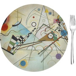 Kandinsky Composition 8 8" Glass Appetizer / Dessert Plates - Single or Set