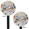 Kandinsky Composition 8 Black Plastic 5.5" Stir Stick - Double Sided - Round - Front & Back