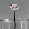 Kandinsky Composition 8 Black Plastic 7" Stir Stick - Oval - Main