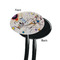 Kandinsky Composition 8 Black Plastic 7" Stir Stick - Single Sided - Oval - Front & Back