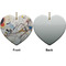 Kandinsky Composition 8 Ceramic Flat Ornament - Heart Front & Back (APPROVAL)