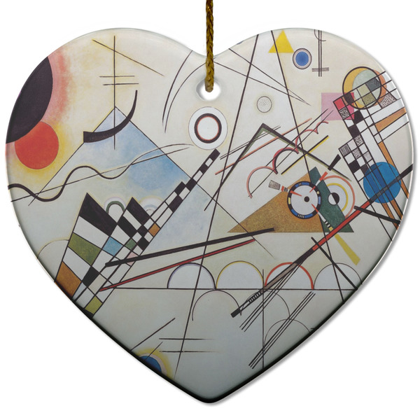 Custom Kandinsky Composition 8 Heart Ceramic Ornament