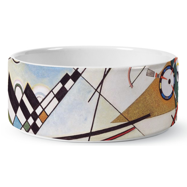 Custom Kandinsky Composition 8 Ceramic Dog Bowl - Medium