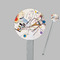 Kandinsky Composition 8 Clear Plastic 7" Stir Stick - Round - Closeup