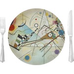 Kandinsky Composition 8 10" Glass Lunch / Dinner Plates - Single or Set
