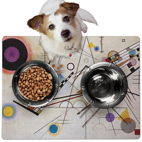 Custom Kandinsky Composition 8 Dog Food Mat - Medium