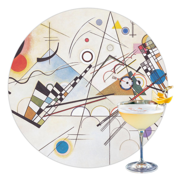 Custom Kandinsky Composition 8 Printed Drink Topper - 3.5"