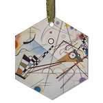 Kandinsky Composition 8 Flat Glass Ornament - Hexagon