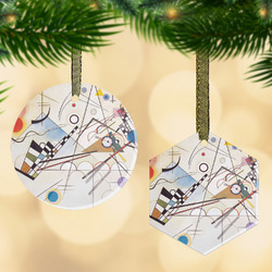 Kandinsky Composition 8 Flat Glass Ornament