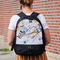 Kandinsky Composition 8 Large Backpack - Black - On Back